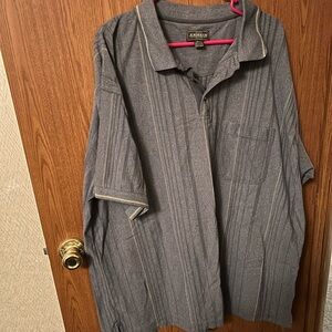 Men’s Vintage Knights Polo Shirt with Stripes Size Big 4XL